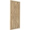 Ekena Millwork Americraft 6-Board Wood 2 Equal Panel Frmd Board-n-Batten Shutters w/Dbl Z-Bar, ARW102BF621X77UNH, PR ARW102BF621X77UNH - alternate 5